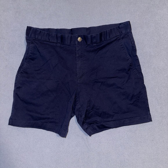 Fabletics Other - Fabletics The High Side Chino Shorts Mid-Rise Flat Front Deep Navy Mens Size 38